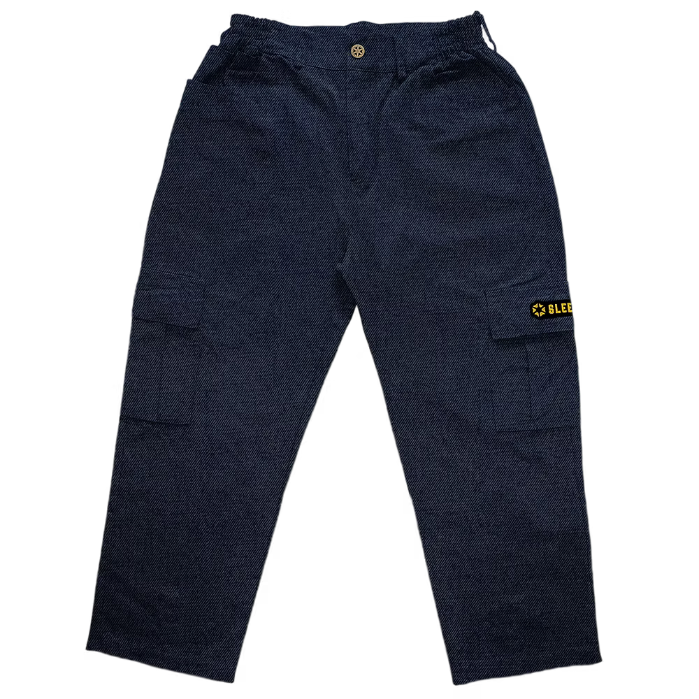 Calça Supersized Cargo Dark Denim